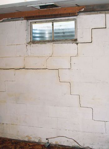 severe bowing and buckling of foundation walls in North Charleston