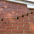 stair step cracking on a foundation wall in Wilmington