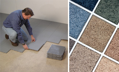 Basement Subfloor Tiles Near Greenville Wilmington Fayetteville Waterproof Floor Matting North Carolina