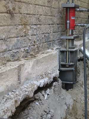 Commercial Push Pier Installation in Kinston