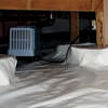 An energy efficient crawl space dehumidifier installed in a sealed crawl space in Clinton.