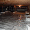 A very large, sealed, and waterproofed crawl space in Goldsboro.