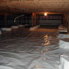 A very large, sealed, and waterproofed crawl space in Goldsboro.