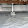 a sealed, encapsulated crawl space with structural repairs present in Kinston.