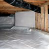 A clean, encapsulated crawl space in Wrightsville Beach.