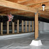 A bright, clean, sealed crawl space in Red Springs.