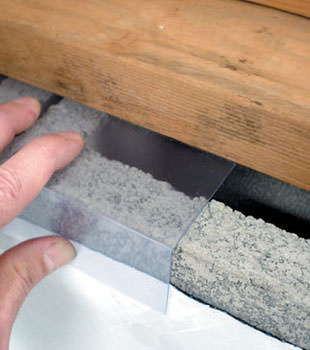 Block wall clear covering for wet crawl spaces in Kinston