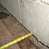 Foundation wall separating from the floor in Spring Lake home