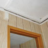 The ceiling and wall separating as the wall sinks with the slab floor in a Hope Mills home
