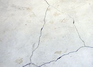 cracks in a slab floor consistent with slab heave in Hope Mills.