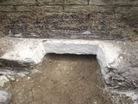 Preparing the foundation footing for a home foundation repair in Fort Bragg