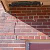 A long foundation crack that begins at a doorway of a Southern Pines home.