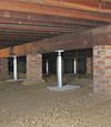 crawl space jack posts installed in North Carolina