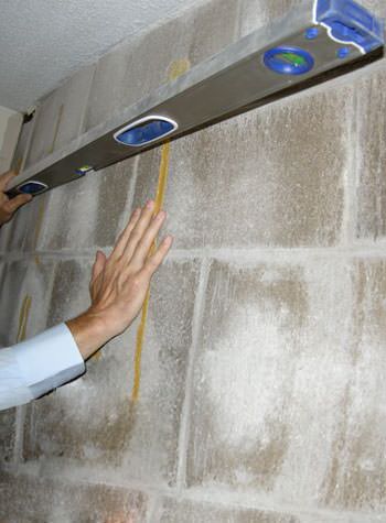 severe foundation wall failure symptoms of a basement wall in Red Springs