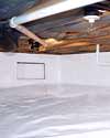 a sealed crawl space installation in Sanford