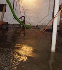 Several feet of floodwaters in a La Grange basement