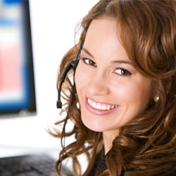 A basement waterproofing customer service specialist in New Bern scheduling an appointment.