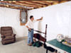 A basement wall covering for creating a vapor barrier on basement walls in Greenville, Wilmington, Fayetteville