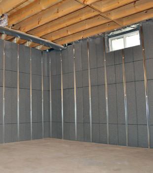 Installed basement wall panels installed in Camp Lejeune
